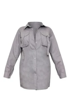 Robe Chemise Cargo Gris Anthracite à Poches Et Ceinture -Pas Cher Tendance Charme Magasin 044ff6c7c9efdb79c2d5f1d13c370977709c0c4a cnb9653 5