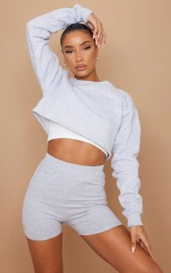 Essentiel Mini-short Basique Taille Haute En Coton Gris -Pas Cher Tendance Charme Magasin 04dbc2ee71e1d5a1cd811033029e2c702893f2d8 cmp0782 4