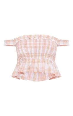 Top Rose Effet Lin à épaules Dénudées -Pas Cher Tendance Charme Magasin 07def0d921048e37daf301b14fa4fbc4fc787a08 cnd0894 5