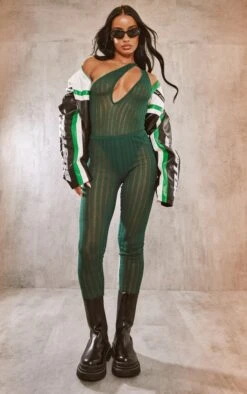 Body En Maille Tricot Transparente Ajourée Kaki Foncé à Découpes -Pas Cher Tendance Charme Magasin 09305ecf29a1ba79f53ec84d116c4a656312c804 cnc3277 3