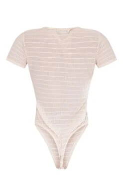 Body Manches Courtes Transparent Gris Pierre à Rayures Texturées -Pas Cher Tendance Charme Magasin 113ba4ff97919f2293609337f23fcccf94a1d0b9 cne6021 6