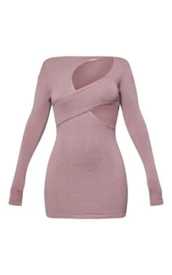 Mini Robe à Devant Asymétrique Café Au Lait En Maille Tricot -Pas Cher Tendance Charme Magasin 13f641fa7780ef6ca7b155563f83df68fd1c6225 cnc3208 5