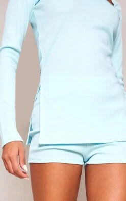 Mini-short Bleu Ciel Finement Côtelé -Pas Cher Tendance Charme Magasin 16c74d779233689dd6588986d5642b47ea44256f cne8687 5