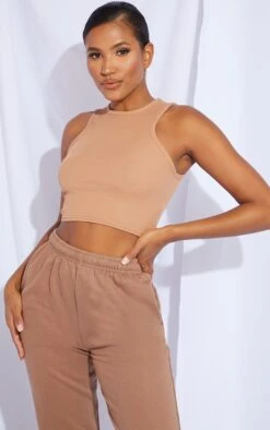 Débardeur Camel Côtelé à Dos Nageur