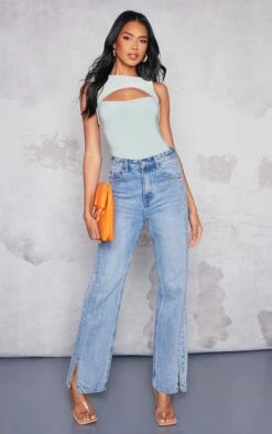 Body Moulant Vert Pastel Découpé Sur Le Devant -Pas Cher Tendance Charme Magasin 19dadc59333e4cfb5b780ea45392cee9aaa24165 cne5112 3