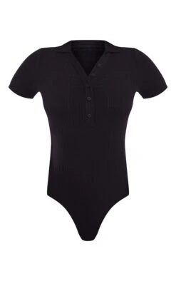 Body Côtelé Noir à Manches Courtes Et Boutons -Pas Cher Tendance Charme Magasin 1bcba8f63b05914fc3cacdfa08d3acbb0b16c0cd cna8968 5