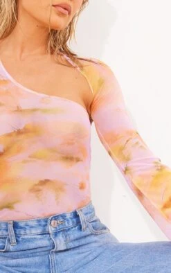 Logic Body Asymétrique En Mesh Imprimé Rose -Pas Cher Tendance Charme Magasin 22f80b7b1ed2ed5afa57a4d55c8f5c7d54303782 cne5172 4