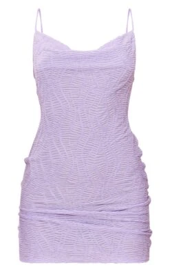 Robe Droite Texturée Lilas à Col Bénitier Et Bretelles -Pas Cher Tendance Charme Magasin 238f3d447063a1368be780acc497541b3bae3bcd cne7706 5