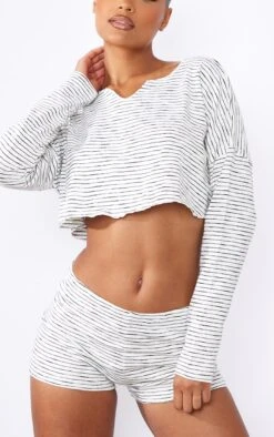 Mini-short En Coton Blanc à Rayures -Pas Cher Tendance Charme Magasin 2b81fa7bdebf72091979447e09b8e77d5d895e1e cnc8369 5