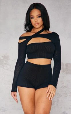 Mini Short Finement Côtelé Noir Taille Haute 9 Mini Short Finement Côtelé Noir Taille Haute -Pas Cher Tendance Charme Magasin 2dc30b82752e36bafa7abd10db2b7035f246bf72 cnb5517 4