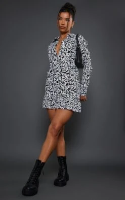 Robe Chemise Multicolore Imprimé Abstrait à Manchettes Et Ourlet Volanté 7 Robe Chemise Multicolore Imprimé Abstrait à Manchettes Et Ourlet Volanté -Pas Cher Tendance Charme Magasin 3174933eb049eb3f710c3bbaee1831917708ede0 cnc6630 3