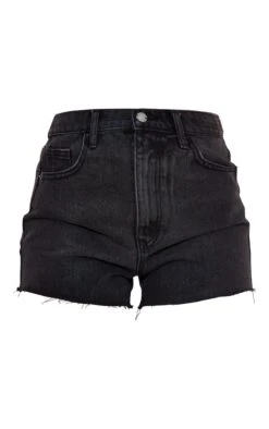 Mini Short En Jean Noir Délavé à Ourlets Effilochés -Pas Cher Tendance Charme Magasin 3435ff159f8062c7faae119fbbadcbed85d26f0e cnd0751 6