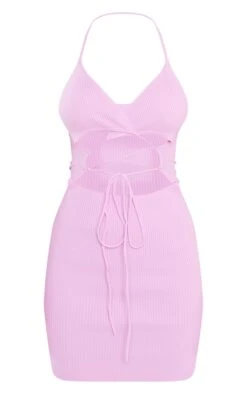 Robe Courte En Maille Tricot Lilas à Lacets Devant -Pas Cher Tendance Charme Magasin 35fd37b1523bfcf778c9f636919ad266186dda5b cnc9020 5