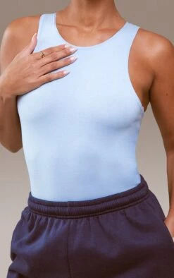 Body Basique En Coton Bleu Clair à Dos Nageur -Pas Cher Tendance Charme Magasin 36aebe40aa3cdf2023ce5850621d38f4366ef338 cnd5748 4