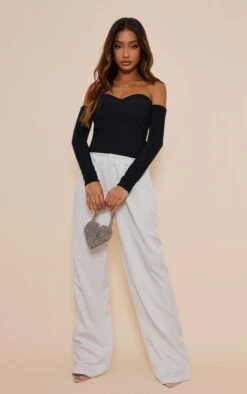 Top Bustier Stretch Noir En Maille Tissée à épaules Dénudées -Pas Cher Tendance Charme Magasin 3c77863a2879fe118f0e47d42138d87195d80094 cnd1683 3