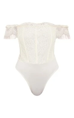 Body En Dentelle Crème à épaules Dénudées Et Liserés Structurants -Pas Cher Tendance Charme Magasin 3dac674606d46b66727a9948009949f0202c8f9d cna4393 5