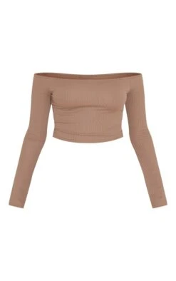 Crop Top Taupe En Maille Côtelée Contrastante Et Col Bardot 9 Crop Top Taupe En Maille Côtelée Contrastante Et Col Bardot -Pas Cher Tendance Charme Magasin 3f5a102299f3b42f9bb5c47cb71a0c87bf31da37 cne1985 5