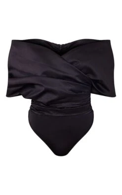 Body Satiné Noir Structuré à Col Bardot -Pas Cher Tendance Charme Magasin 43592acb9d6702abfdcab1a590e5b6931dd19d1c cmv2266 5