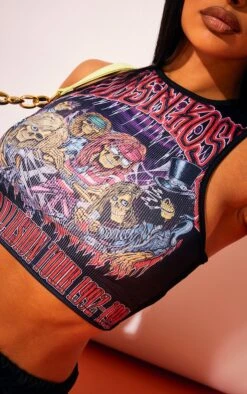 Logic Crop Top Côtelé Noir Imprimé Guns And Roses -Pas Cher Tendance Charme Magasin 4ec7901f95472ac9ff2f9a0292e2c6cbf59ca086 cmy9645 4