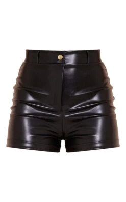 Mini Short En Similicuir Noir à Ourlets Retroussés -Pas Cher Tendance Charme Magasin 563897a378455f93103b2dd8d45e037a554e10df cmv7295 6
