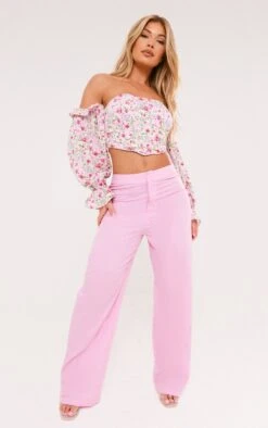 Crop Top Fleuri Rose à Col Bardot Et Liserés Structurants -Pas Cher Tendance Charme Magasin 5ec1ef3c0c47c40f6bc70353c24c9ce421ba0c5a cnd7930 3