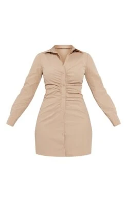 Robe Chemise Gris Pierre à Fronces Et Boutons Asymétriques -Pas Cher Tendance Charme Magasin 5ee0747d6c3c6278ca5b5b891fec1b39ede377b8 cmu7223 6