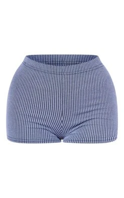 Logic Mini Short Bleu En Maille Côtelée Bicolore -Pas Cher Tendance Charme Magasin 5f4cef57d18dbb9cd9a14115c2126864c6e2e255 cnd9336 6