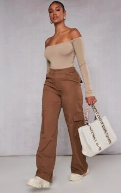 Body En Jersey Doux Taupe à Col Bardot -Pas Cher Tendance Charme Magasin 6286a774b7815bfeed63626e1f671b883c530476 cnc5516 3