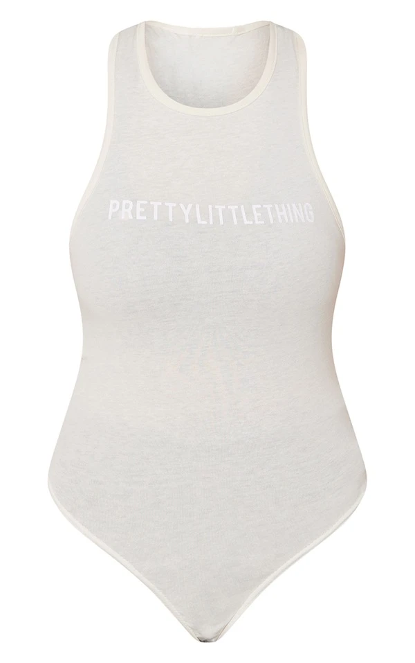 Zero PRETTYLITTLETHING Body Blanc Cassé à Dos Nageur 5 Zero PRETTYLITTLETHING Body Blanc Cassé à Dos Nageur – Image 5