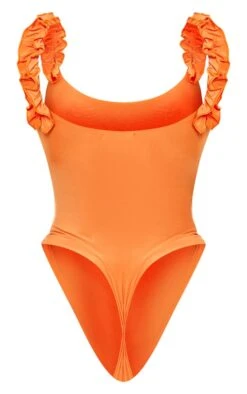 Body Moulant Orange à Bretelles Volantées -Pas Cher Tendance Charme Magasin 6374639dc20674914afa6d4f0d5a4fe04c2cbd70 cne9779 6