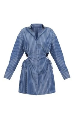 Robe Chemise Bleu Foncé à Taille Froncée Et Découpée -Pas Cher Tendance Charme Magasin 66d5ac162c80df60f9c3ff93b3055e9d29957359 cnd4048 5