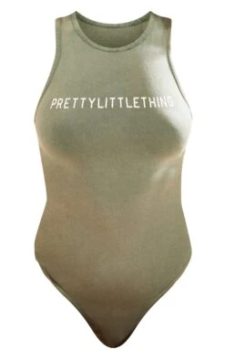 PRETTYLITTLETHING Body Délavé Kaki à Dos Nageur -Pas Cher Tendance Charme Magasin 67c56520d81d0f001ed3093cfa47163f2a5faf70 cnd8302 5