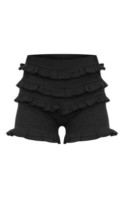 Mini-short En Coton Noir Très Volanté -Pas Cher Tendance Charme Magasin 6ae1a40172f3783fb42ff108229490696cada3ec cne3822 6