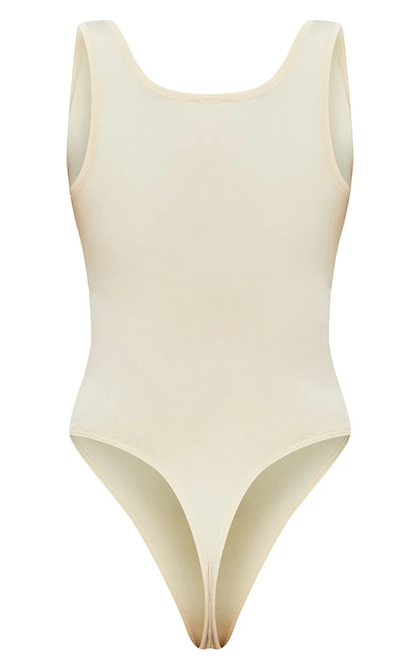 Body Moulant Gris Pierre à Col Rond 6 Body Moulant Gris Pierre à Col Rond – Image 6