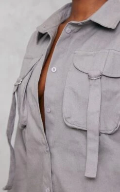 Robe Chemise Cargo Gris Anthracite à Poches Et Ceinture -Pas Cher Tendance Charme Magasin 6c1d2377557be64e97f7071f1c22a46ed42501c4 cnb9653 4