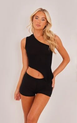 Mini Short Taille Basse Finement Côtelé Noir Transparent -Pas Cher Tendance Charme Magasin 6e42ac28720d90cd4911d425ab34117b7ca8d0cb cne4337 4