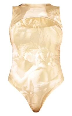 Body Moulant Marron Clair Imprimé Renaissance à Découpe Devant -Pas Cher Tendance Charme Magasin 700002d4b50da3a9d77c8f6ccaa2f68d71ab489a cne9783 5