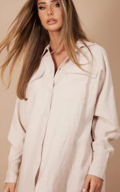 Robe Chemise Oversize Gris Pierre à Boutons-pression -Pas Cher Tendance Charme Magasin 71f0f16a37d6ceee23f2703ee99bf10adc9ff3dc cnc6999 4