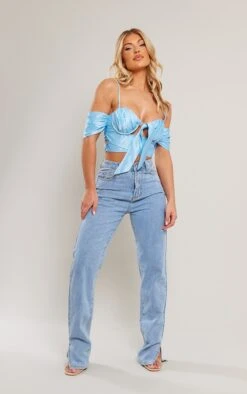 Bralette Satinée Bleu Cendré à Col Bardot Avec Noeud Et Buste Froncé 7 Bralette Satinée Bleu Cendré à Col Bardot Avec Noeud Et Buste Froncé -Pas Cher Tendance Charme Magasin 74df002576cde5f334817ed10e6ecc82e1315927 cnd6193 3