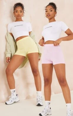 Logic Lot De 2 Mini Shorts Jaune Citron Et Rose