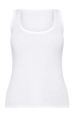 Débardeur Doux Blanc Côtelé Ajusté -Pas Cher Tendance Charme Magasin 771333946bbe54e0c94f6002a8b2f10ce9bc98cf cly1783 3