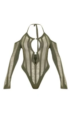 Body En Maille Tricot Ajourée Kaki à Détail Anneau -Pas Cher Tendance Charme Magasin 78a53dd529d9cf1b76fea7b8aa49af2b71f75b06 cnc8719 5