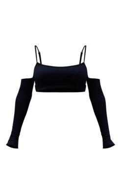 Crop Top Noir Côtelé à épaules Dénudées Détail Contours -Pas Cher Tendance Charme Magasin 7a66ffb1f588a344d48b0cc2b7819e2491c24bd4 cmw1827 5
