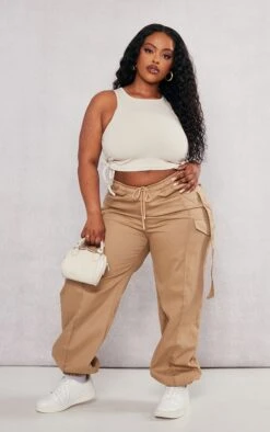 Plus Débardeur Court Froncé Côtelé Gris Pierre à Cordons Ajustables -Pas Cher Tendance Charme Magasin 7acf4fa9b19f05e47c410ba9cdb1ce28bcfe43a0 cne0727 3