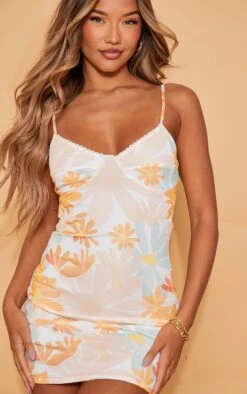 Robe Droite En Mesh Multicolore Fleuri à Bretelles -Pas Cher Tendance Charme Magasin 7b0b04562ee99f62458725752371aa900c838faa cne2874 4