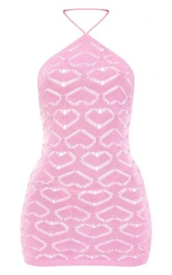 Mini Robe En Maille Tricot Crochetée Rose Clair à Coeurs Découpés -Pas Cher Tendance Charme Magasin 7ba3caf19e43da948b99501faaae712bf2422b36 cnc6512 5