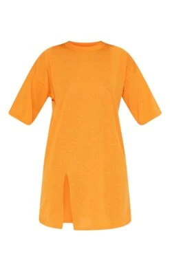 Robe T-shirt Orange Vif Fendue Oversize Style Boyfriend -Pas Cher Tendance Charme Magasin 7ec106ecb9ed28b8c6f818b7d9f460aa0f22ff08 cmz1950 6
