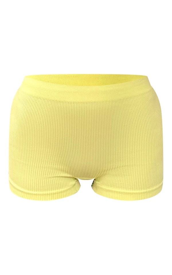 Mini Short Côtelé Vert Citron à Contours 6 Mini Short Côtelé Vert Citron à Contours – Image 6