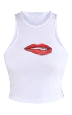 Shape Débardeur Long En Coton Blanc à Imprimé Lèvres 9 Shape Débardeur Long En Coton Blanc à Imprimé Lèvres -Pas Cher Tendance Charme Magasin 84e2388076128a4e8167bb8f294c3a6a9122ec8f cne0325 5