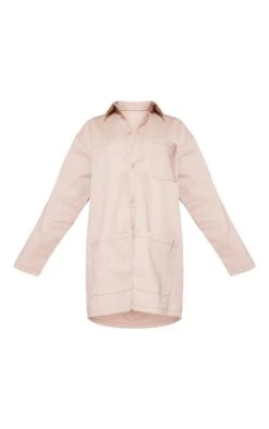 Robe Chemise Sable à Coutures Contrastantes Et Poches Cargo -Pas Cher Tendance Charme Magasin 88645d23e9a45cb1c61b4e6b9dc0781aa6ee436b cnd1263 5